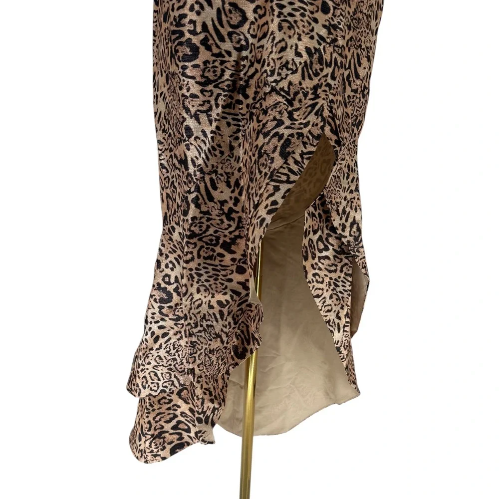 New! Hutch Alma Leopard Print Jacquard Midi‎ Dress Size 6 $339